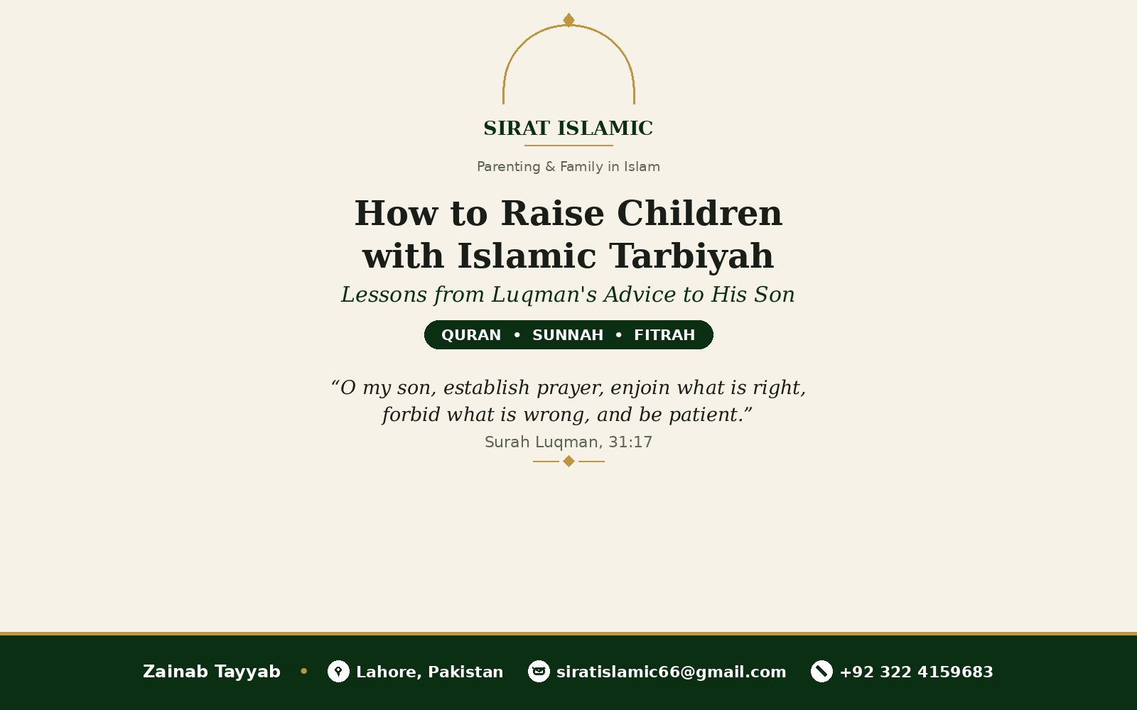 How to Raise Children with Islamic Tarbiyah
