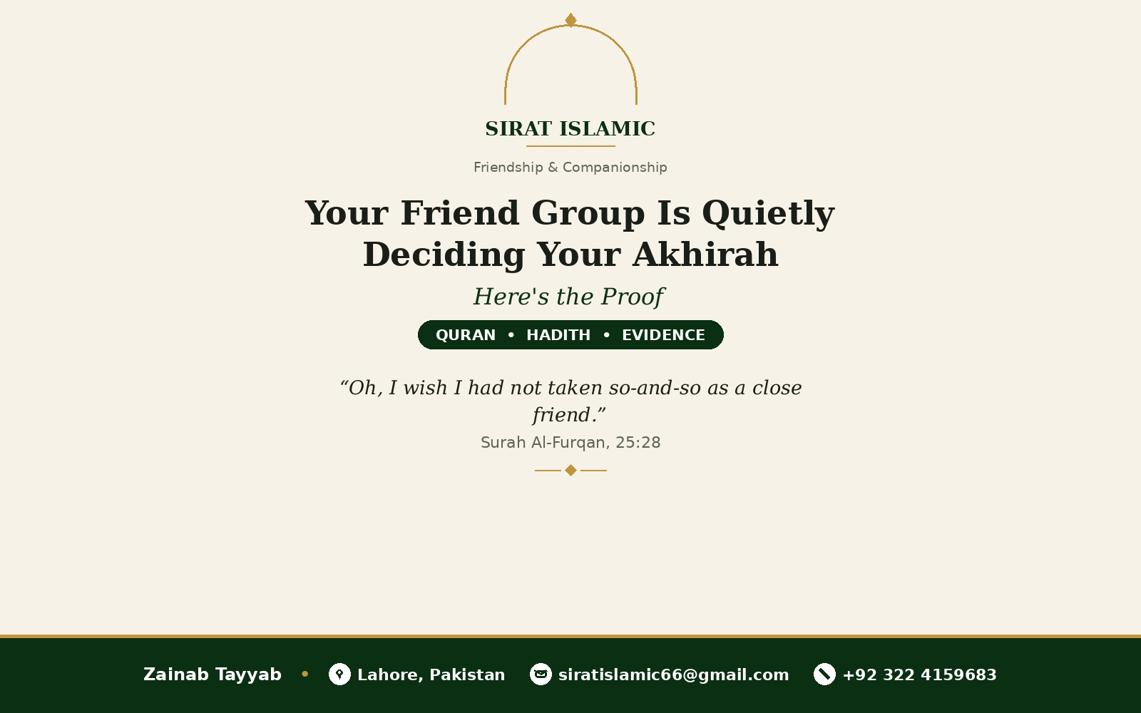 Your Friend Group Is Quietly Deciding Your Akhirah