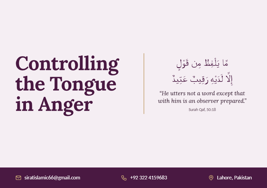 Controlling the Tongue in Anger: The Words You Can Never Take Back
